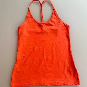 Nike Dri-Fit Spaghetti Strap Racerback Tank in Orange | Small